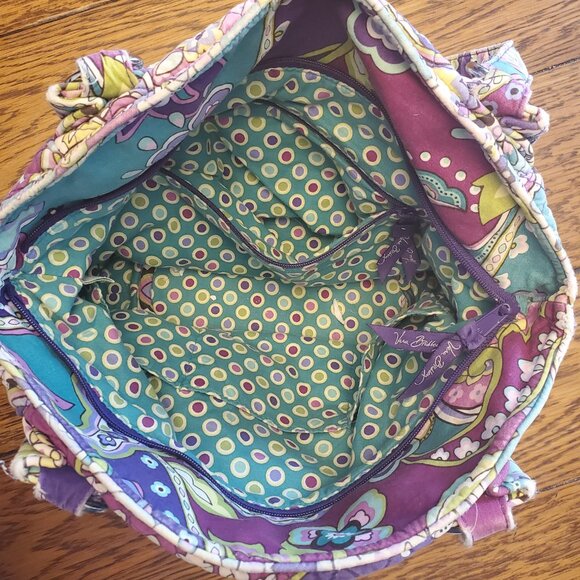 Women's VERA BRADLEY Purse, Handbag, Large, zip close, lots of pockets, Purple - Picture 6 of 7